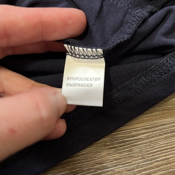 La Mode navy sleeveless knit front shirt - Picture 3 of 5